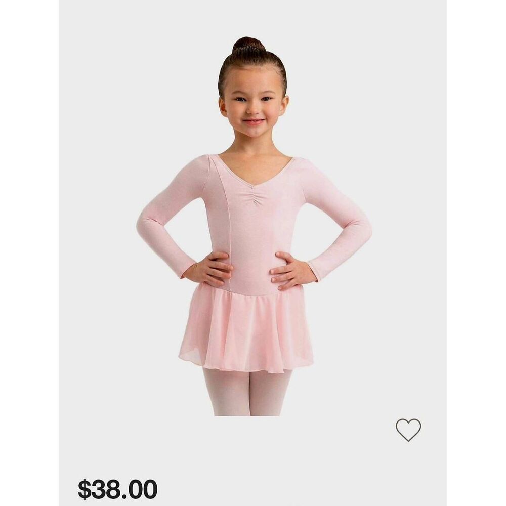Pink Long Sleeve Ballet Leotard for Kids